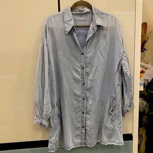 Denim chambray dress